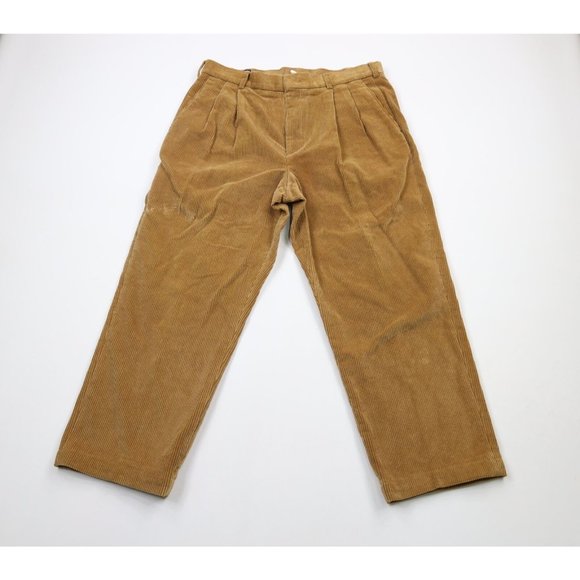 LANDS' END Corduroy Pants Men's Size W33 cotton black type Vintage Second Hand